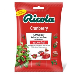 Ricola (Рикола) Schweizer Krauterbonbons Cranberry ohne Zucker 75 г