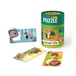 Игровой набор "Зоология для Малышей. Лесная жизнь": пазлы и карточки с заданиями