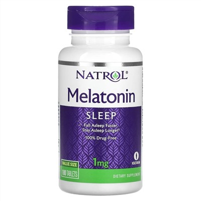 Натрол, Мелатонин, 1 мг, 180 таблеток