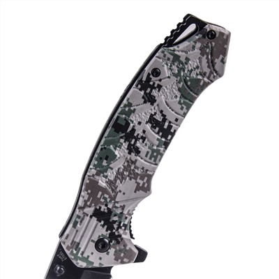 Складной нож с клинком танто Cold Steel 213 Tanto Camo (Фолдер для серьезных задач в лесу и в быту. Надежная сталь 7Cr17 оптимальной закалки 56-58 HRC, удобная рукоятка. Отличная цена только для наших покупателей) №689 *