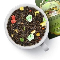 Чай зеленый "Тропические фрукты" Зеленый чай Ганпаудер в сочетании с цукатами из тропических фруктов с насыщенным ароматом ананаса.
