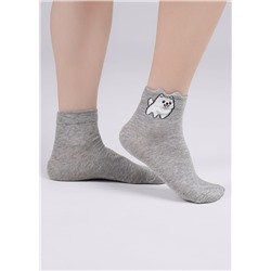 Носки для девочки CLE С1478 14-16 меланж серый