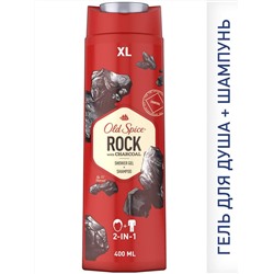 Гель для душа + шампунь 2в1 OLD SPICE Rock with Charcoal, 400мл