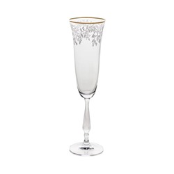 Набор бокалов для шампанского Fregata, декор «Панто, затирка платина, отводка платина», 190 мл x 6 шт.