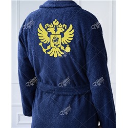 Именные халат с вышивкой "герб россии"