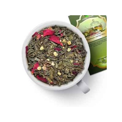 Чай зеленый "Мятная свежесть" Крупнолистовой зеленый чай, лепестки роз, листья мяты, кусочки яблока и ананаса. 980
