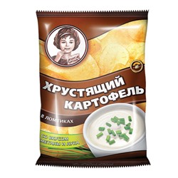 «Хрустящий картофель», чипсы со вкусом сметаны и лука,произведены из свежего картофеля, 160 г