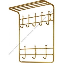 Вешалка с полкой, 2-х яр. 5двойн.крюч h71см, полка