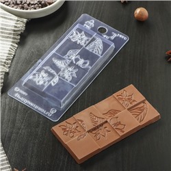 Форма для шоколада и конфет пластиковая «Лесенка», 7×15×1 см, цвет прозрачный