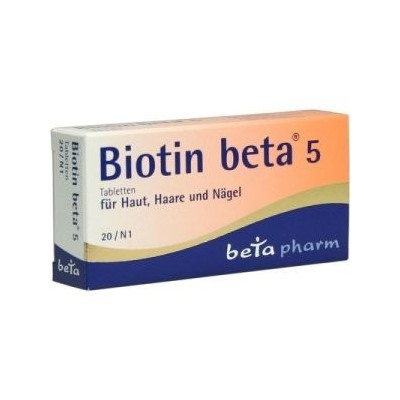 Biotin BETA 5 Tabletten (20 шт.) Биотин Таблетки 20 шт.