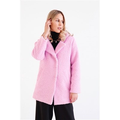 8357 Пальто короткое утеплённое нежно-розовое