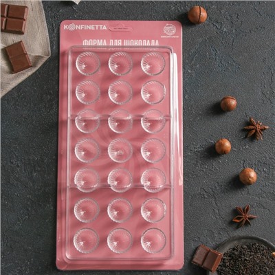 Форма для шоколада и конфет «Комильфо», 28×14 см, 21 ячейка