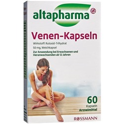 altapharma Venen Kapseln Витамины для вен в капсулах при боли и усталости в ногах 60 шт.