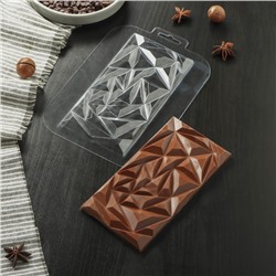 Форма для шоколада и конфет пластиковая «Плитка Эль-Гиза», 17×8,5×1 см, цвет прозрачный
