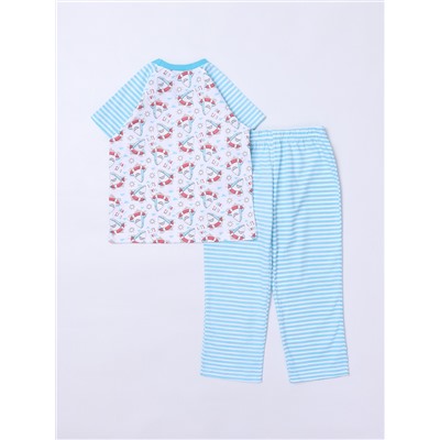 Пижама: Футболка, брюки "Пижамы 2021" для мальчика (285441446)