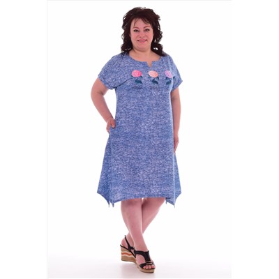Платье женское 4-54б (голубой)