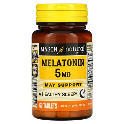 Масон Натурал, Мелатонин, 5 мг, 60 таблеток