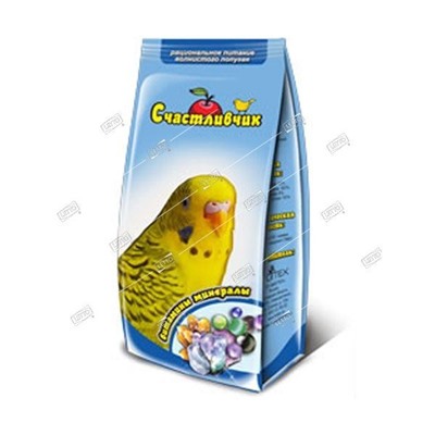 Счастливчик корм для волнистых попугаев рациональное питание витамины,минералы 350г (20) СЧ1167