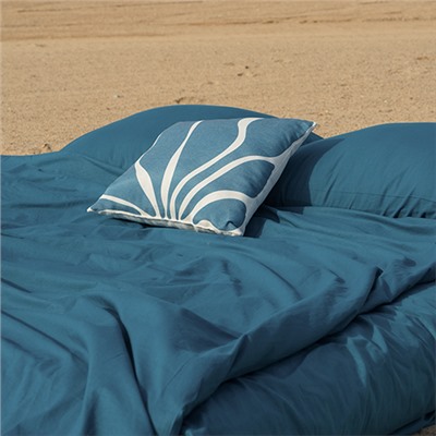 Подушка декоративная с фотопечатью 40х40 см, ткань смесовая, 'Матисс синий'