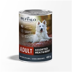 Mr.Buffalo корм для собак Мясное ассорти с говядино 400г консервы