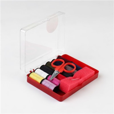 Швейный набор, 15 предметов, в пластиковой коробке, 8 × 5,5 × 2,5 см