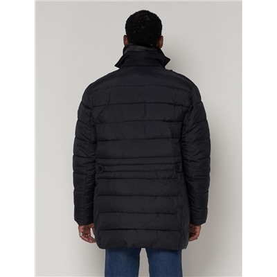 Куртка зимняя мужская классическая темно-синего цвета 92962TS
