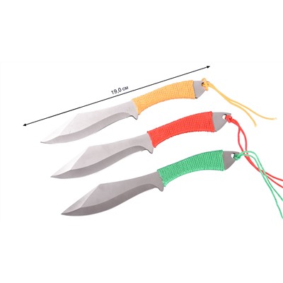 Набор тренировочных метательных ножей (3 шт.)  в чехле №123 *