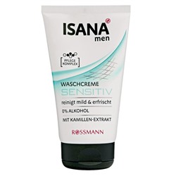 ISANA men Waschcreme sensitiv Крем для умывания Чувствительный для чувствительной мужской кожи 150 г