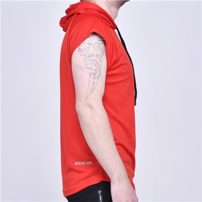 Футболка с капюшоном Adidas Red арт bezf-1