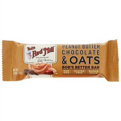 Bob's Red Mill, Bob's Better Bar, Peanut Butter Chocolate & Oats, 12 Bars, 1.76 oz (50 g) Each