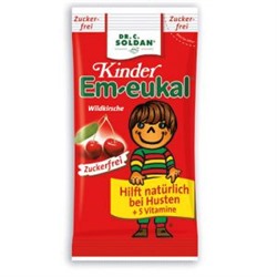 EM Eukal Kinder Bonbons Wildkirsche zuckerfrei (75 г) ЕМ Витаминные леденцы без сахара  75 г