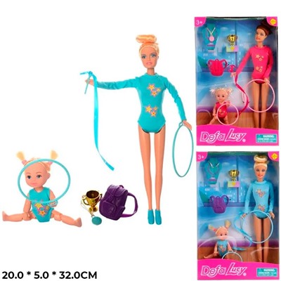 Кукла 8353 Спортивная гимнастика с ребенком, с аксесс. Defa Lucy в Краснодаре
