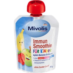 Mivolis Kinder Immun-Smoothie Миволис Смузи для иммунитета с Витаминами C+D+B6, для детей от 4-х лет, без сахара, 90 гр