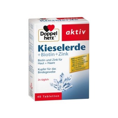 Doppelherz Kieselerde + Biotin + Zink Tabletten (40 шт.) Доппельгерц Таблетки 40 шт.