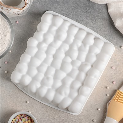 Форма силиконовая для муссовых десертов и выпечки Доляна «Пузыри», 18,5×4,5 см, цвет белый