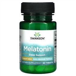 Swanson, Мелатонин, 3 мг, 60 таблеток