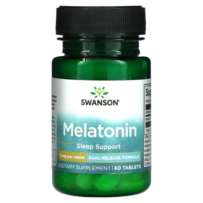 Swanson, Мелатонин, 3 мг, 60 таблеток