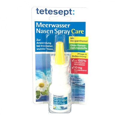 tetesept (тетесепт) Meerwasser Nasenspray Care Назальный спрей с Ромашкой и Декспантенолом 20 мл подходит для детей от 2-х лет