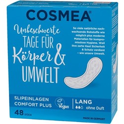 Cosmea Comfort Slipeinlagen lang ohne Duft Гигиенические прокладки комфорт удлиненные без аромата 48 шт.