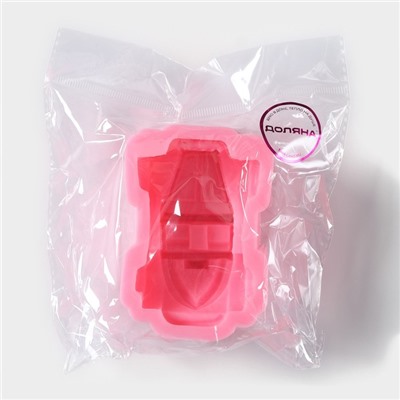 Силиконовый молд Доляна «Машинка», 9,9×6,6×3,9 см, цвет розовый