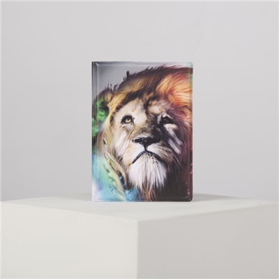 Обложка для паспорта, цвет разноцветный, «Лев»