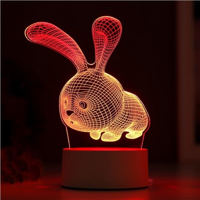 Светильник "Кролик" LED RGB от сети 9,5х14х19 см RISALUX