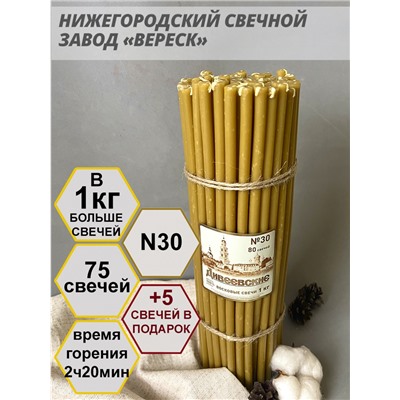 Дивеевские восковые свечи пачка 1 кг № 30