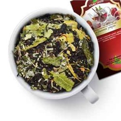 Чай черный "Зимнее утро" Черный чай с лимонной травой, цветами липы и листьями малины с лимонным ароматом. 1154