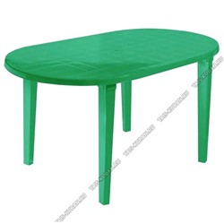Зеленый Стол овальный (1400х800х710мм) (20) Станда