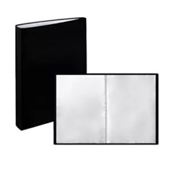 Папка  80файлов " KWELT " А4 черная, пластик 0,5мм, индивидуальный штрихкод