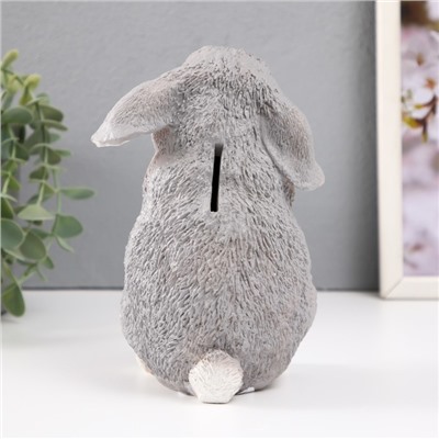Копилка  "Кролик №4 Серый" dысота 17,5 см, ширина 11,5 см, длина 11,5 см.