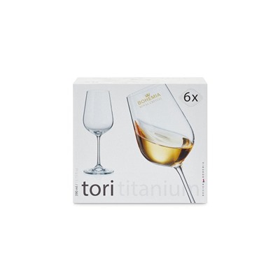 Набор бокалов для белого вина Tori 390 мл, Стекло, 6 шт.