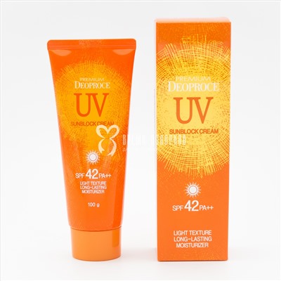 Солнцезащитный крем для кожи лица и тела SPF 42+ PA++ DEOPROSE Premium UV Sun Block Cream SPF 42+ PA++
