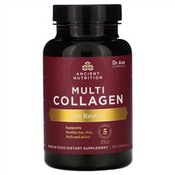 Dr. Axe / Ancient Nutrition, Multi Collagen, Gut Restore, 90 Capsules